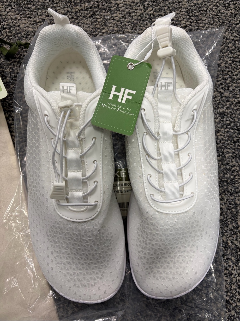 HF Men's White Lightweight Casual Sneakers